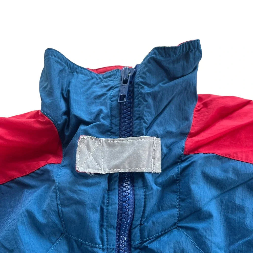 Vintage Weather Tamer 18M Blue Red 1999 Cyber Space Windbreaker Outerwear Jacket
